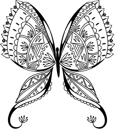 Graceful butterfly vinyl teppe soverom - Tenstickers