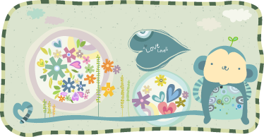 Rammet ape vinyl teppe spedbarn - Tenstickers