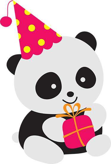 Baby panda med gave vinyl teppe spedbarn - Tenstickers