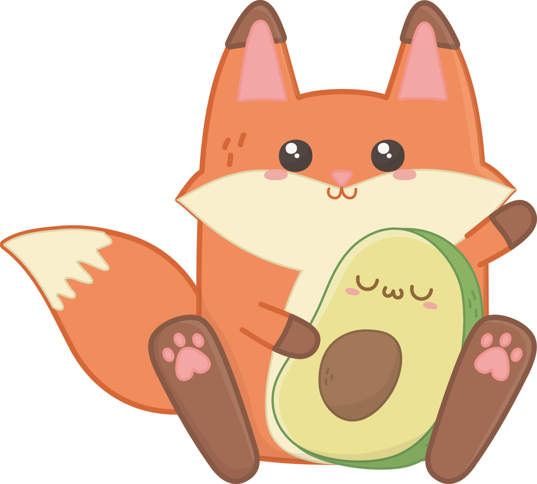 Kawaii rev med avocado vinyl teppe spedbarn - Tenstickers