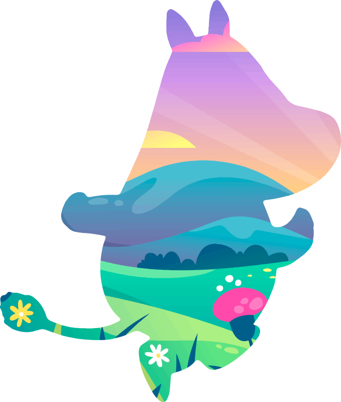 Moomin verden vinyl teppe spedbarn - Tenstickers