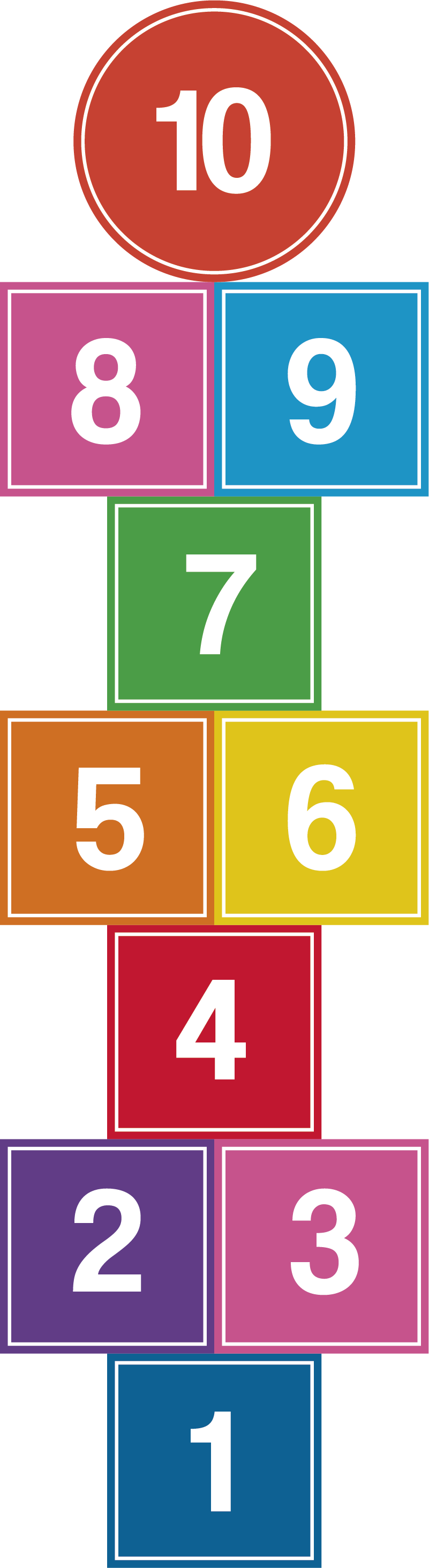 Rayuela fargerikt vinyl teppe spill - Tenstickers