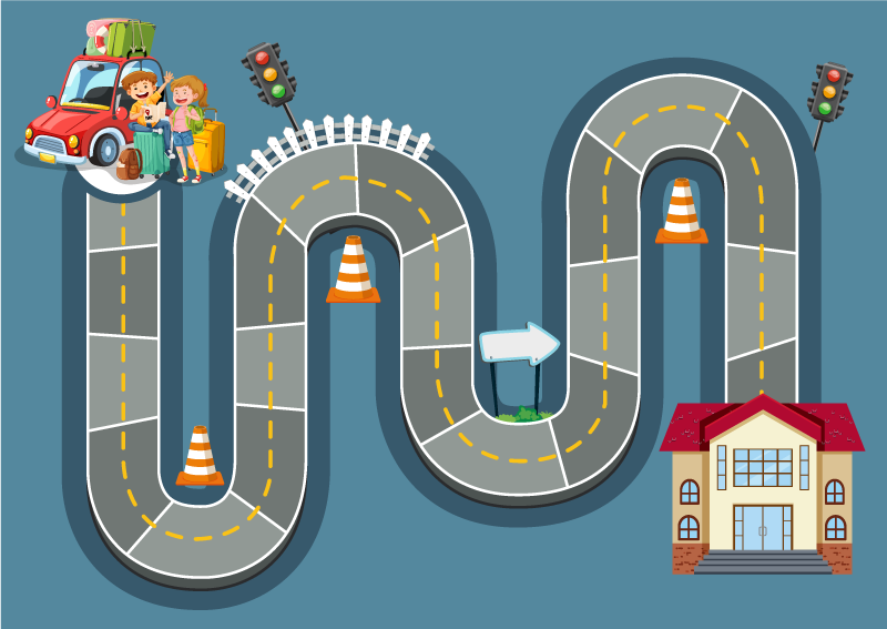 Vinyl teppe spill brettspillvei - Tenstickers