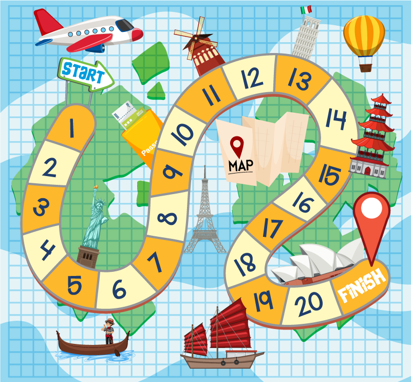 Vinyl teppe spill brettspill kart - Tenstickers