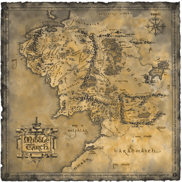 Vinyl teppe verdenskart midgard kart dekorasjon - Tenstickers