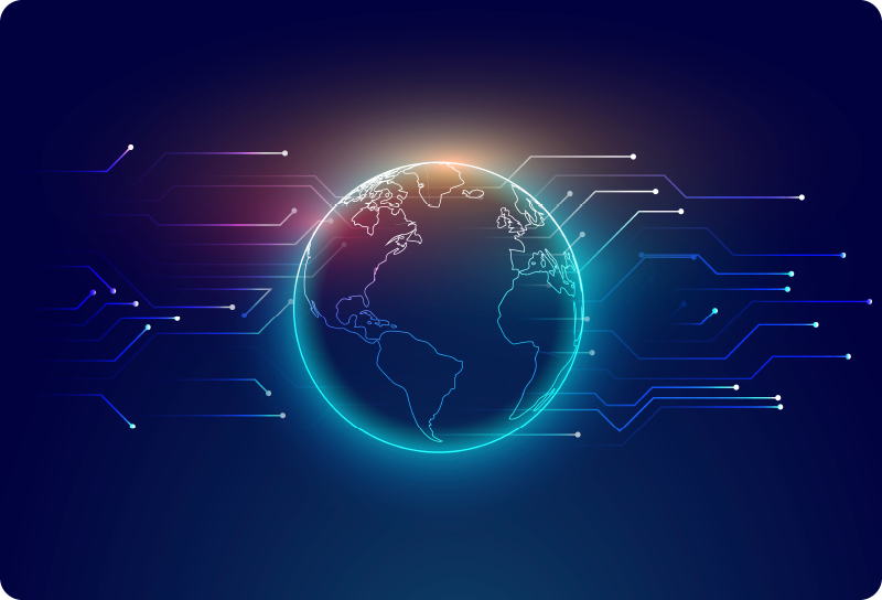 Vinyl teppe verdenskart geometrisk telekommunikasjon - Tenstickers