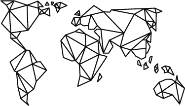 Vinyl teppe verdenskart origami dekorasjon - Tenstickers