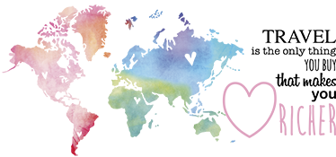 Vinyl teppe verdenskart og tekst om reising en - Tenstickers