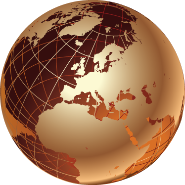 Vinyl teppe verdenskart gullverden europa - Tenstickers