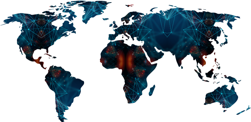 Vinyl teppe verdenskart geometrisk kart over verden - Tenstickers