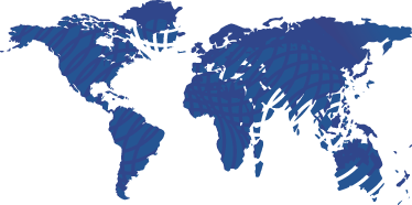 Vinyl teppe verdenskart blått med bølger - Tenstickers