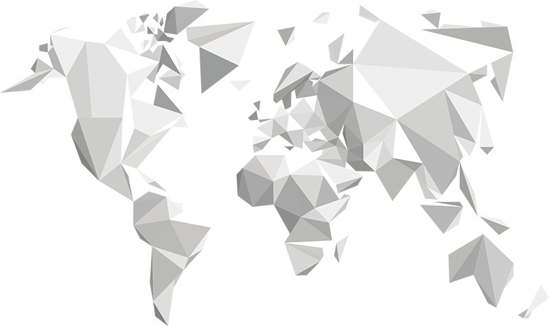 Vinyl teppe verdenskart origami - Tenstickers