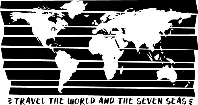 Vinyl teppe verdenskart reis jorden - Tenstickers