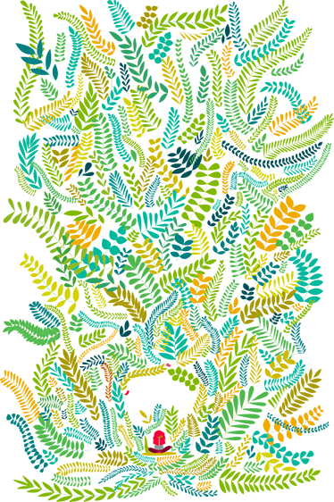 Vinyl teppe spedbarn fantasi lesing vakre nord - Tenstickers