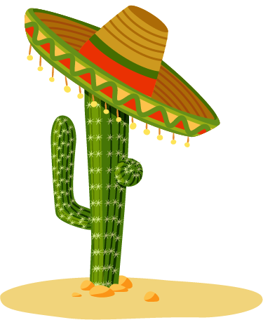 Vinyl teppe spedbarn mexicansk sombrero design - Tenstickers