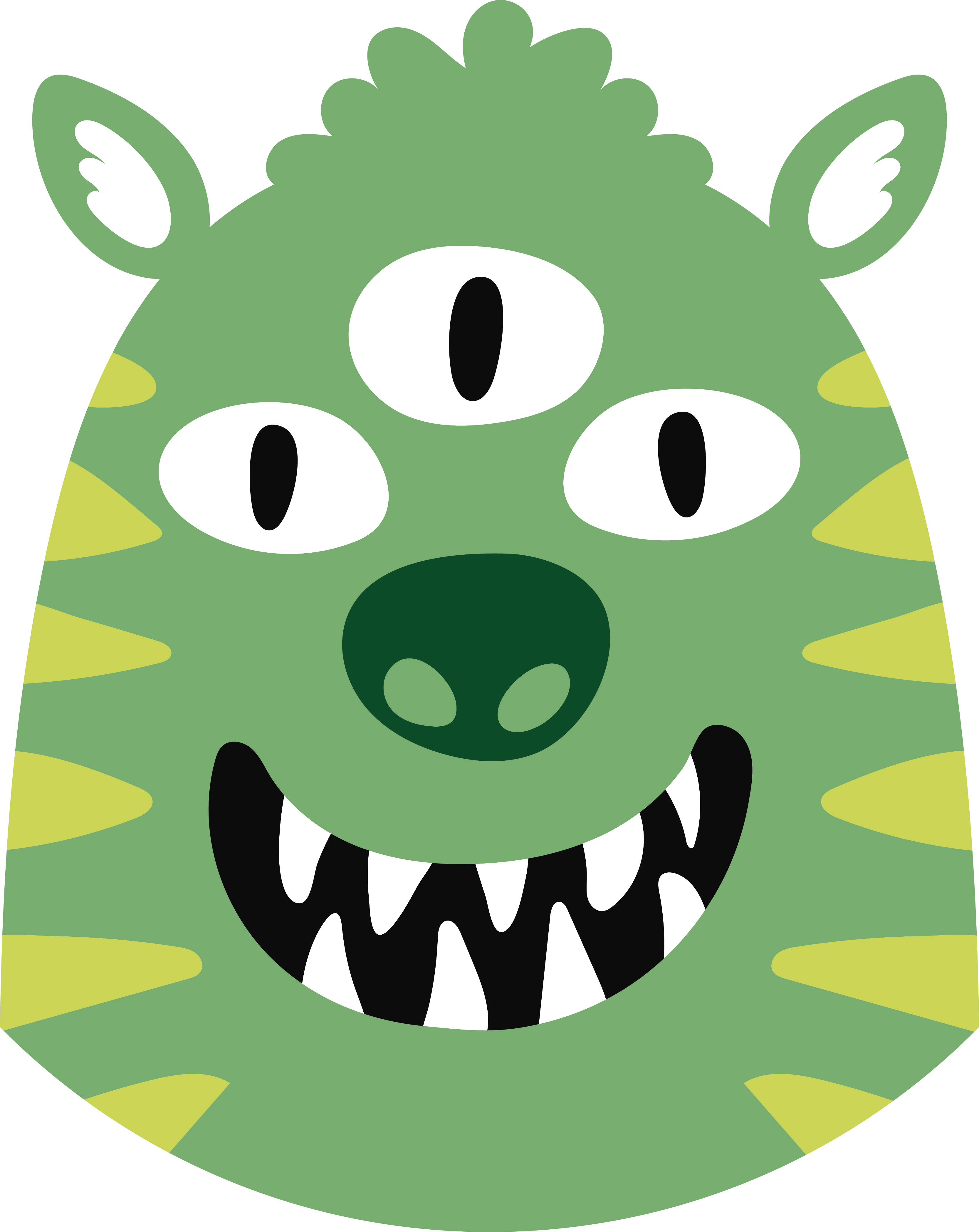 Vinyl teppe spedbarn lykkelig monster - Tenstickers