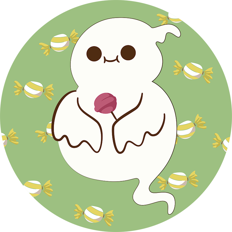 Vinyl teppe spedbarn morsom spøkelse - Tenstickers