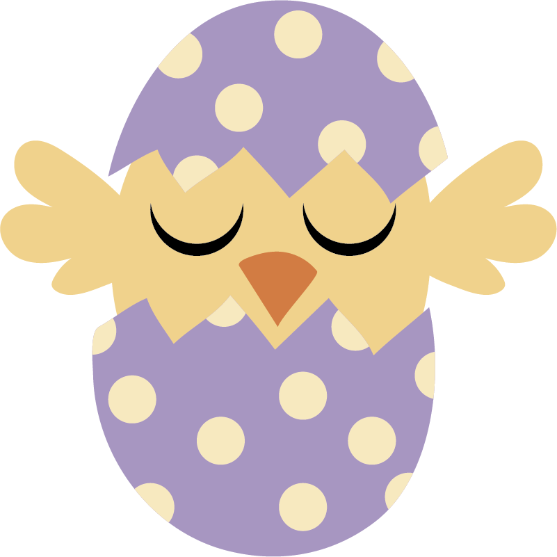 Vinyl teppe spedbarn påskefugl - Tenstickers