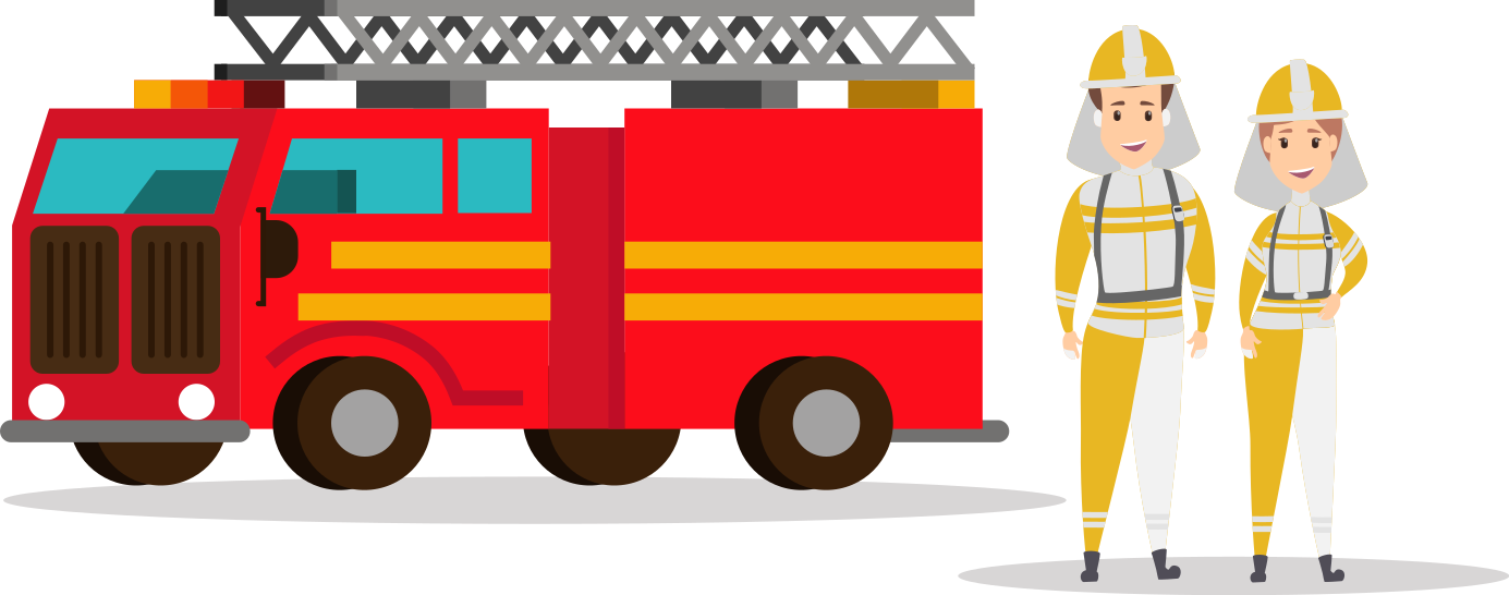 Vinyl teppe spedbarn brannmann bil - Tenstickers