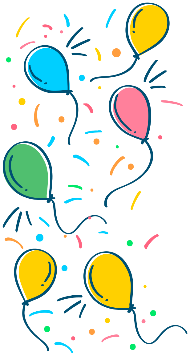 Ballong med konfetti vinyl teppe spedbarn - Tenstickers