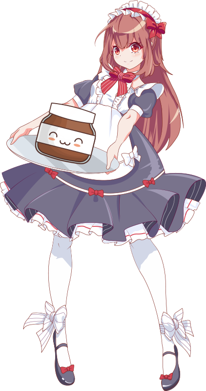 Vinyl teppe spedbarn animejente med nutella - Tenstickers