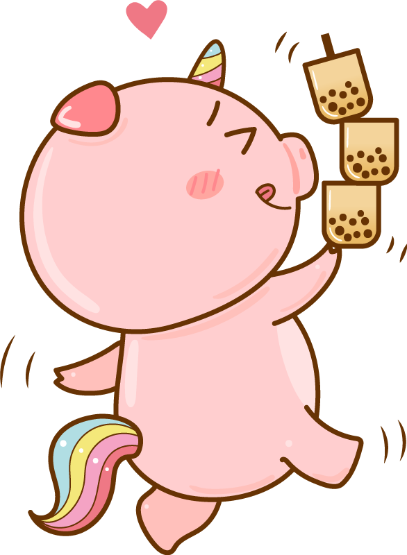 Vinyl teppe spedbarn tegneseriegris enhjørning - Tenstickers