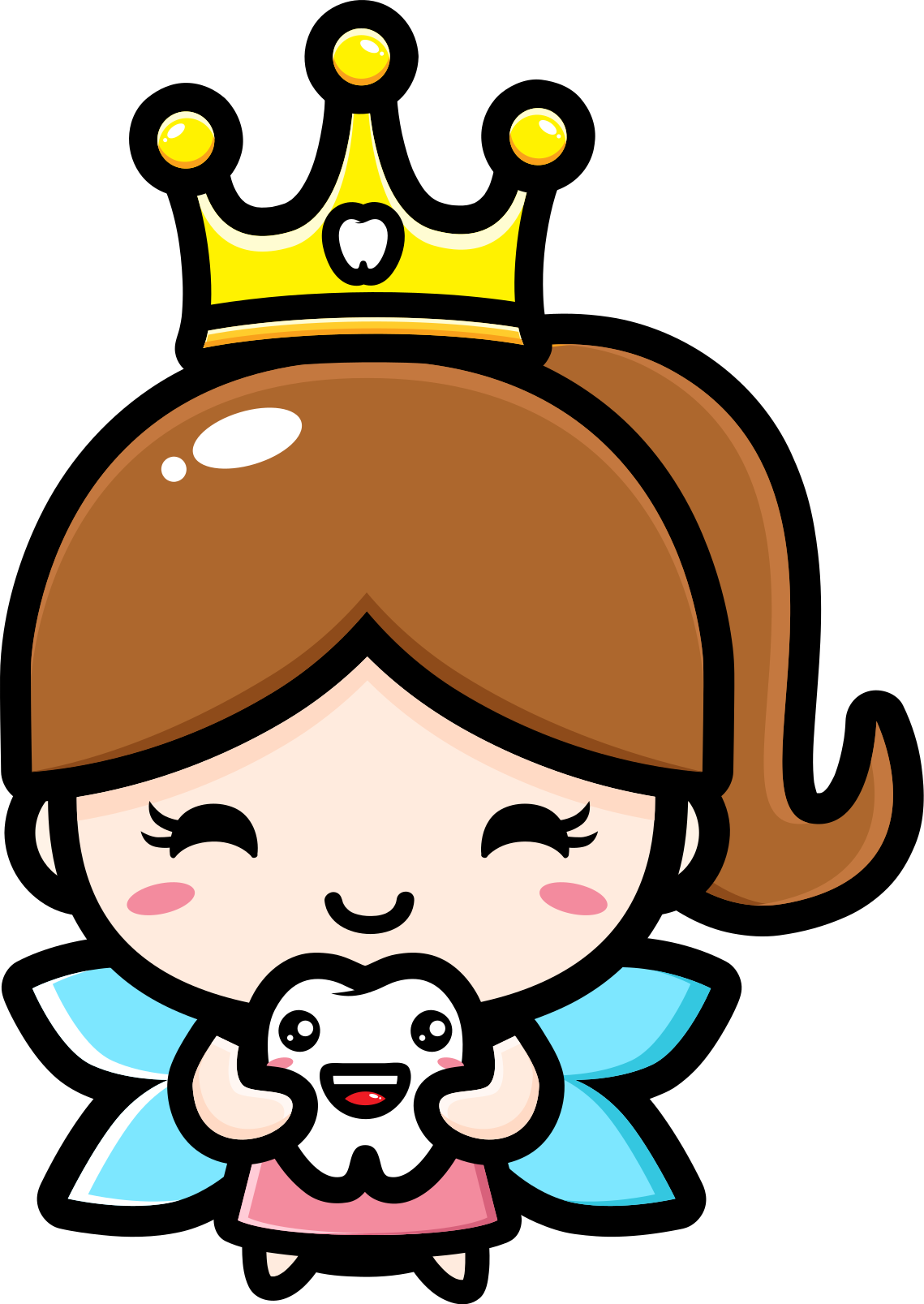 Vinyl teppe spedbarn søt design tannfe - Tenstickers