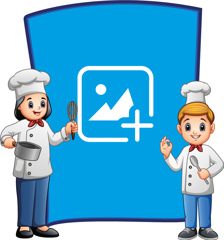 Vinyl teppe spedbarn kokkefotografiramme - Tenstickers