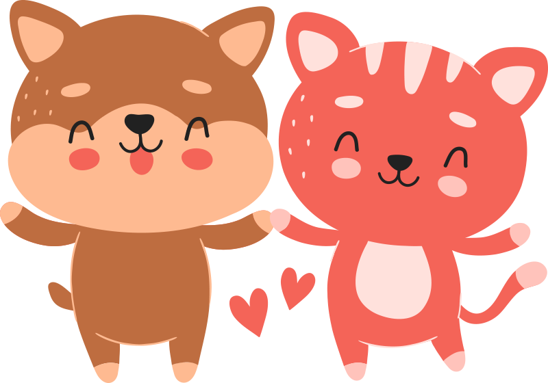 Vinyl teppe spedbarn hundevennskap merke - Tenstickers