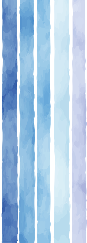 Bad vinyl teppe med mønster av blå akvarellstriper - Tenstickers