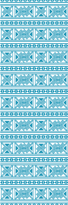 Blått mønster bad vinyl teppe - Tenstickers