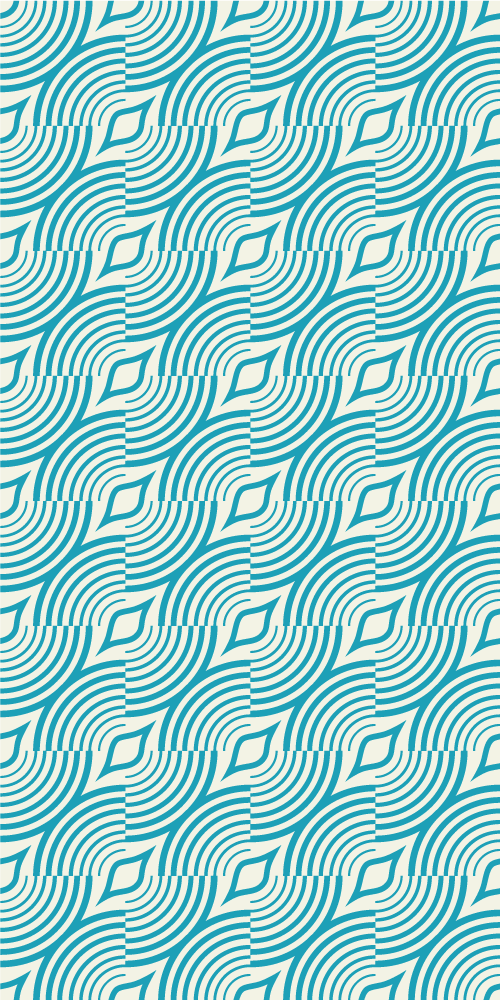 Havmønster blå linjer bad vinyl teppe - Tenstickers