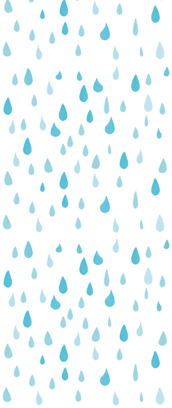 Bad vinyl teppe med blå akvarellvanndråper - Tenstickers