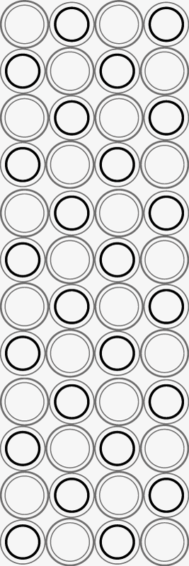 Bad vinyl teppe med mønster av svarte og grå sirkler - Tenstickers