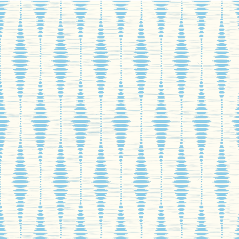 Vinyl teppe geometrisk lys blå rabaul ikat - Tenstickers