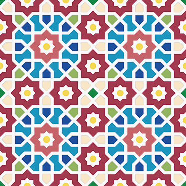 Bad vinyl teppe azulejo hydraulisk arabisk - Tenstickers