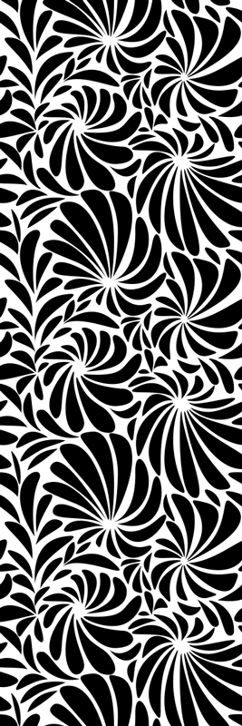 Hvite blader bad vinyl teppe - Tenstickers