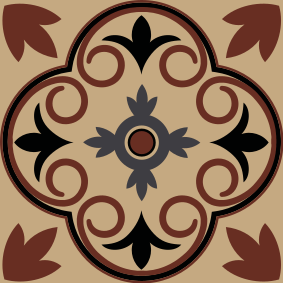 Bad vinyl teppe hydraulisk vintage sementmønster - Tenstickers