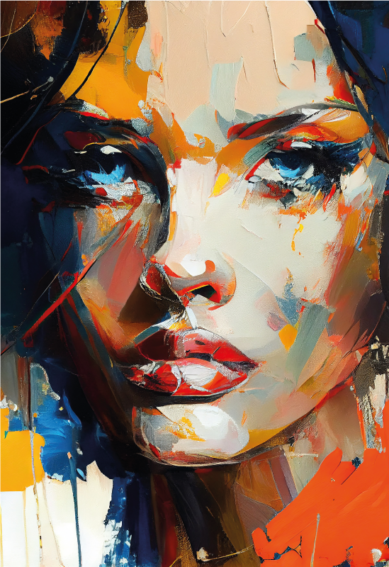 Bad vinyl teppe fargerik ansiktsmaling - Tenstickers