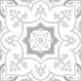 Bad vinyl teppe i gråtoner med marokkansk flis - Tenstickers