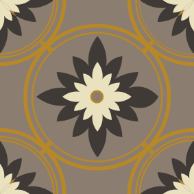 Bad vinyl teppe hydraulisk brunt sementmønster - Tenstickers