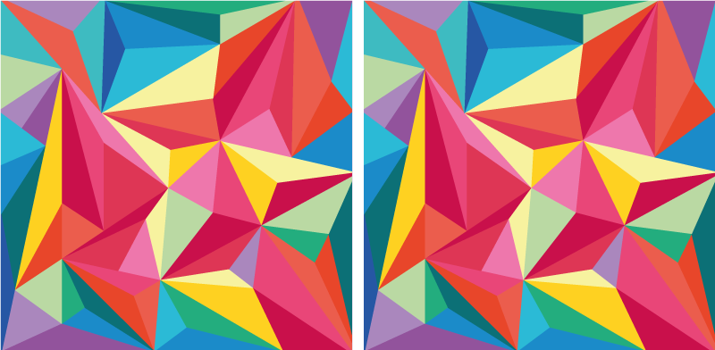 Bad vinyl teppe med multicolor geometrisk mønster - Tenstickers