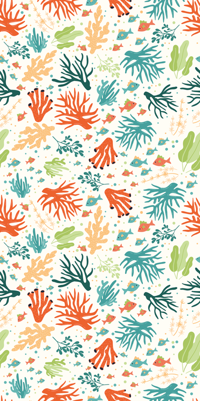 Bad vinyl teppe fargerik korall dør - Tenstickers