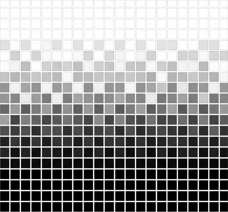 Bad vinyl teppe med små ensfargede mosaikker - Tenstickers