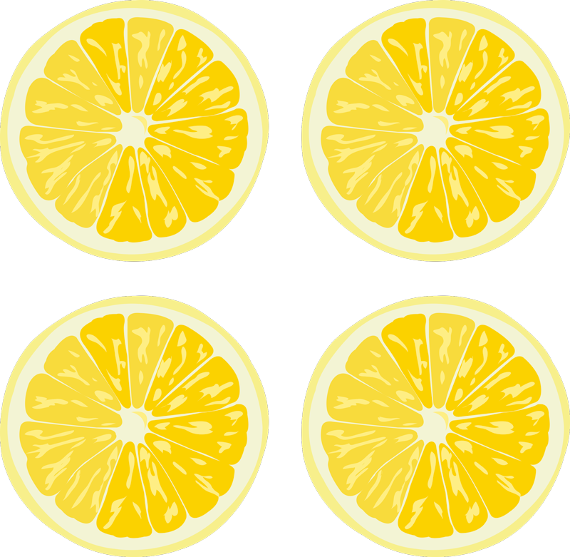 Sliced lemons klistremerker vinyl teppe kjøkken - Tenstickers