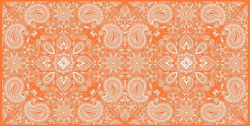 Paisley flis møbel vinyl teppe kjøkken - Tenstickers