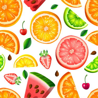 Vinyl teppe kjøkken fruktmønster - Tenstickers