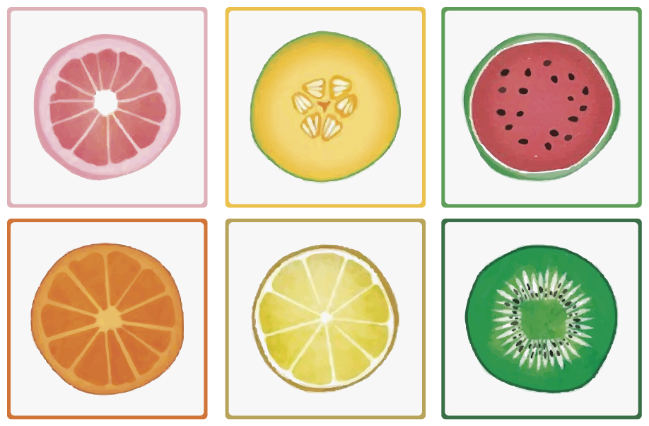 Sliced fruit vinyl teppe kjøkken - Tenstickers