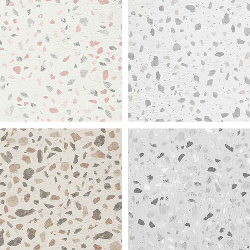 Vinyl teppe kjøkken terrazzo tekstur - Tenstickers