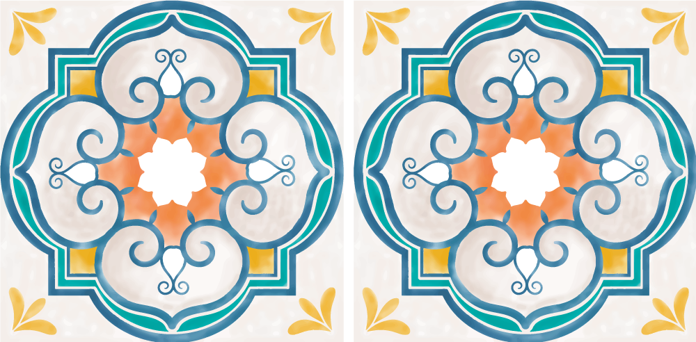 Vinyl teppe kjøkken lignende sementformer - Tenstickers